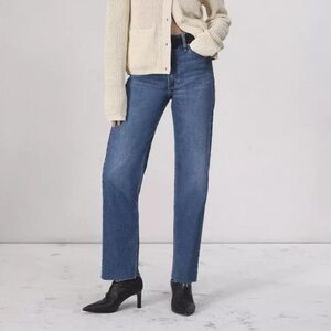 rag & bone Harlow High Rise Straight Leg Ankle Jeans in Nova Size 33